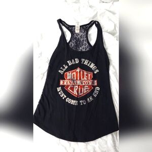 New Motley Crue final tour lace back tank top M